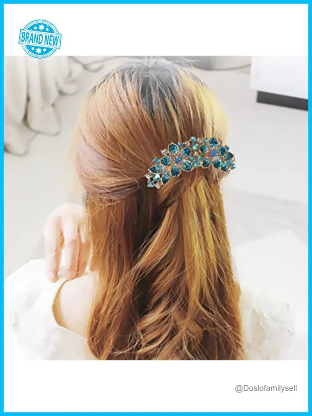 Rhinestone Inlaid Flower Hair Comb Hairpin Barrette Hair Accessory
